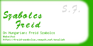 szabolcs freid business card